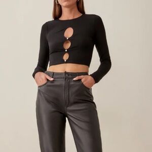 Reformation - Black Cut-Out Top (Vernon Top)